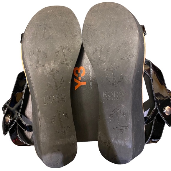 Michael Kors Black Patent Leather Sandals - Picture 5 of 6